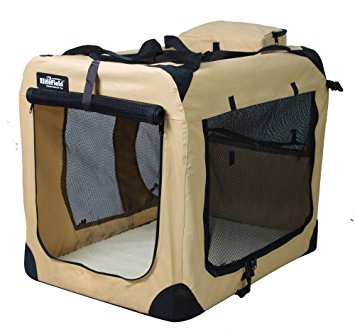 EliteField 3-Door Folding Soft Dog Crate, Indoor & Outdoor Pet Home, Multiple Sizes and Colors Available