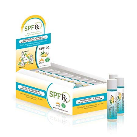 New! Organic Pina Colada Lip Balm with SPF 30 Sunscreen and Vitamin E - for Highly Protective Natural Moisturizing Chap-Free Balm (0.15 oz - 24 pack, Pina Colada)