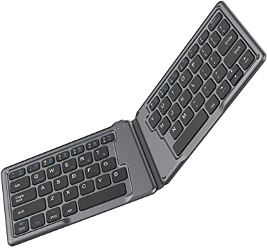 MoKo Wireless Bluetooth Keyboard, Ultra-Thin Foldable Rechargeable Keyboard for iPhone, iPad 9.7, iPad pro, Fire HD 10, Compatible with All iOS, Android and Windows Tablets Smartphones Devices