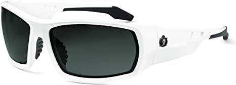 Skullerz Odin Polarized Safety Sunglasses - White Frame, Smoke Lens
