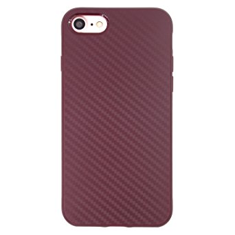 iPhone 8 / 7 Case (4.7"), Danbey, Fashion Style, Flexible Rubbery TPU Slim Cover, for iPhone 8 / 7 4.7-inch, D1127 (Twill-Wine Red)