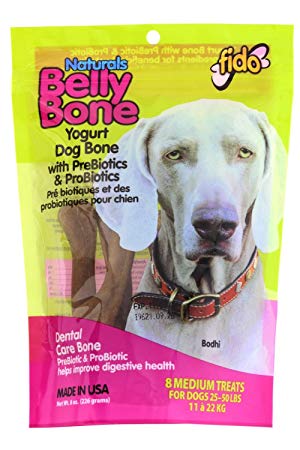 Fido Belly Bone Yogurt Dog Bone - Large 4 Pack