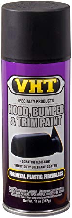 VHT SP027 Black Hood, Bumper and Trim Paint - 11 oz.