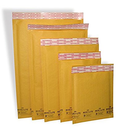 Polyair Eco-lite #4  ELSS4 Golden Kraft Bubble Mailer, 9.5" x 14.5"  (Pack of 100)