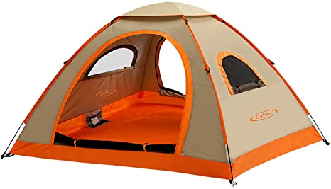 G4Free Pop Up Tent Instant Camping Tents 2 3 4 Person Water Resistant Ventilation Automatic Easy Setup Beach Sun Shelter with Anti-UV Coating UPF 50  for Backpacking Hiking Beach