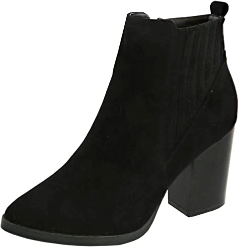 Womens Ankle Boots Chunky Heel