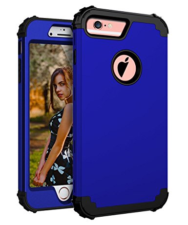 iPhone 6 Plus Case,OBBCase iPhone 6s Plus Case-[Heavy Duty]Three Layer Hybrid Sturdy Armor High Impact Resistant Protective Cover Case For iPhone 6 Plus/6s Plus (Only For 5.5"),Blue Black