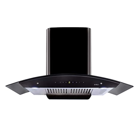 Elica 90 cm 1200 m3/hr Auto Clean Chimney (WD HAC TOUCH BF 90 MS, 2 Baffle Filters, Touch   Motion Sensor Control, Black)
