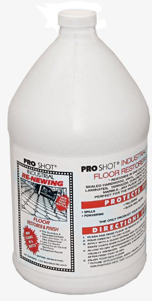 Pro Shot Industrial Re-Newing Floor Restorer And Finish - 1 Gallon - Petrochemical-Free Formula