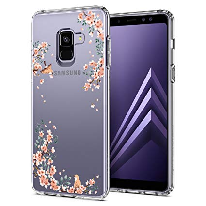 Samsung Galaxy A8 Case (2018), Spigen [Liquid Crystal] [Blossom Nature] Compatible with Galaxy A8 2018-590CS22750