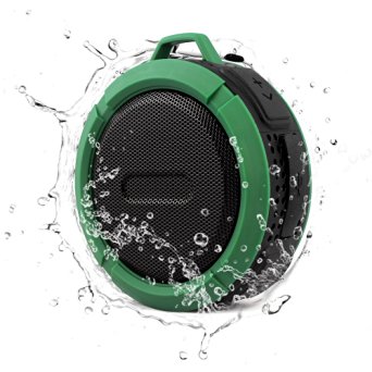 BSWHW Wireless Outdoor Portable Bluetooth 3.1 & Shower Speaker with Bass,Stereo,Super Waterproof Dustproof Shockproof, Sport Hi-Fi, For iPhone,iPad,Samsung,HTC, PC or More - Army Green