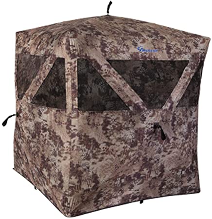 Ameristep Care Taker Kick Out 2 Person Ground Hunting Concealment Blind with ShadowGuard, Kryptek Camo