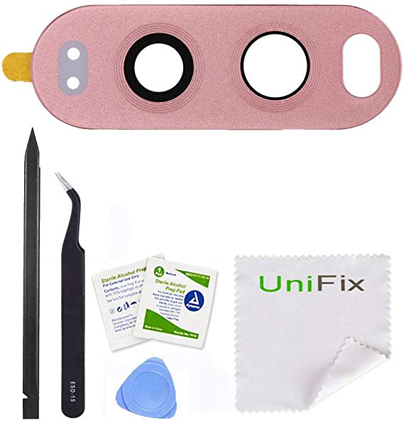 Unifix Rear Back Camera Lens Repair Cover Glass Replacement for LG V20 F800L H910 H915 H990 LS997 US996 VS995   Toolkit (Pink)