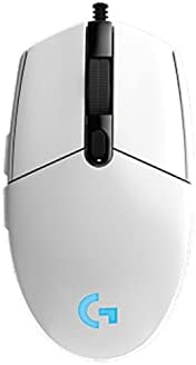 Logitech G102 Light Sync Gaming Mouse with Customizable RGB Lighting, 6 Programmable Buttons, Gaming Grade Sensor, 8 k dpi Tracking,16.8mn Color, Light Weight (White)