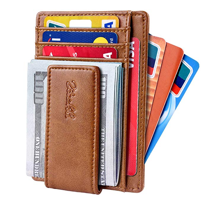 Slim & Minimalist Bifold Front Pocket Wallet with Strong Magnet  Money Clip for men,Effective RFID Blocking & Anti-magnetic