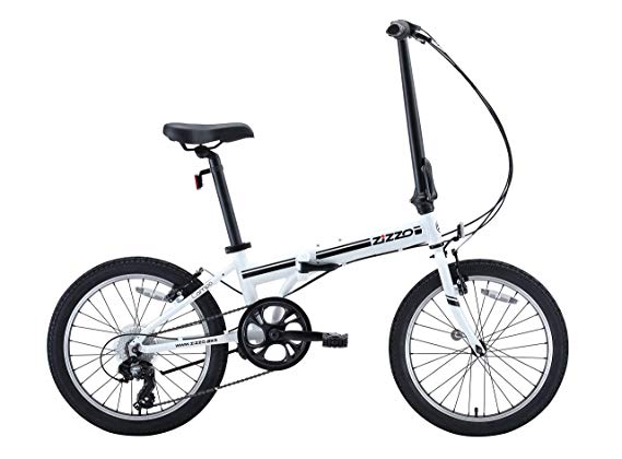 EuroMini ZiZZO Campo 28lb Lightweight Aluminum Frame Shimano 7-Speed Folding Bike 20-Inch