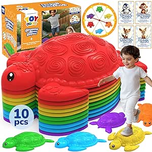 Stepping Stones for Kids - Kids Outdoor Play Toys, Toddler Outdoor Toys, Balance Stepping Stones Game - Outside Toys for Kids Ages 4-8, Fun Toddler Games, Sensory Toys for Kids 5-7, Playground Toys