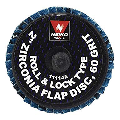 Neiko Roloc Type 2-Inch Flap Disc, Zirconia, 60 Grit, 10 Pieces