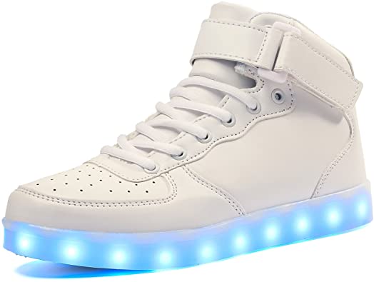 Voovix Kids LED Light Up Shoes USB Charging Flashing High-top Sneakers with Remote Control for Boys and Girls