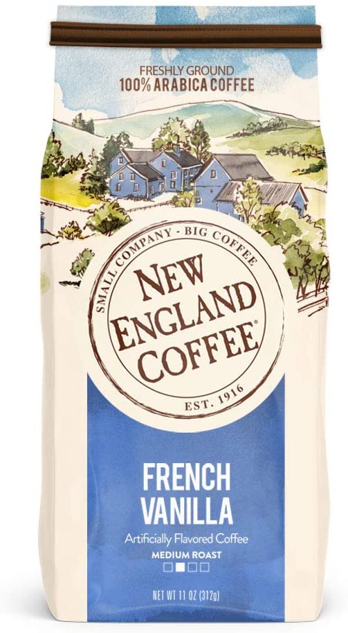 New England Freshly Ground Coffee French Vanilla Medium Roasted 312g Bag