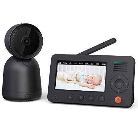 Video Baby Monitor with 4.3” HD LCD Display, X-Sense Baby Monitor with up to 1,000 Ft Range, Pan & Tilt, Infrared Night Vision, Unique Humidity & Temperature Alert, 10 Lullabies, 2-Way Audio