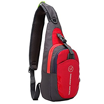 Hilitchi Outdoor Sports Casual Unbalance Backpack Crossbody Sling Shoulder Chest Bag