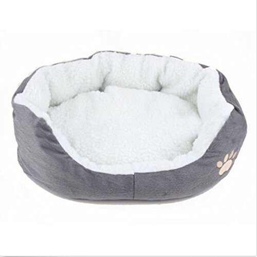 Round or Oval Shape Dimple Fleece Nesting Dog Cave Bed Pet Cat Bed for Cats and Small Dogs