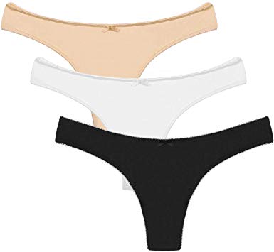 Ekouaer Women's Thong Panties Underwear Assorted 3 Pack