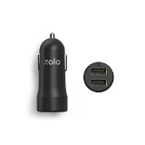 Zolo 20W Car Charger by Anker 2X USB PORTS Part of the Zolo Collection Super Small Size Carbon