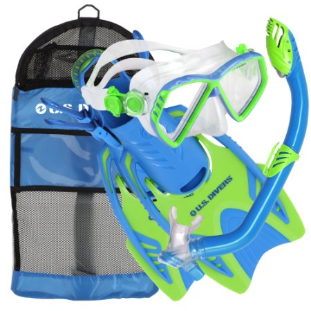 U.S. Divers Junior Regal Mask, Trigger Fins and Laguna Snorkel Combo Set