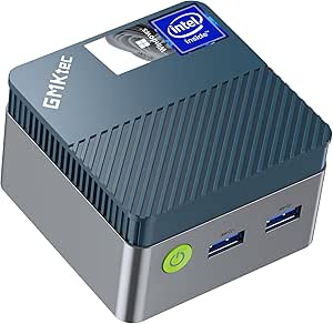 GMKtec Mini PC NucBox G5, Intel 12th Gen Alder Lake N97 (up to 3.6GHz), 12GB RAM 256GB M.2 SSD, Home, Business, Office Mini Computer with Windows 11 Pro, 4K UHD Dual HDIMI, RJ45