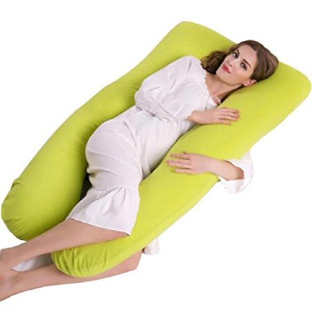 Balakie【Pregnant Women Pillow】Mom Cozy Total Body Pillow - Maternity / Pregnancy Pillow - Prenatal Postpartum Side Sleeper U-Shaped Pillow/Utero Pillow(Lemon Yellow)