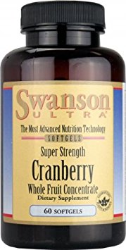 Swanson Super Strength Cranberry Whole Fruit Concentrate 420 mg 60 Sgels