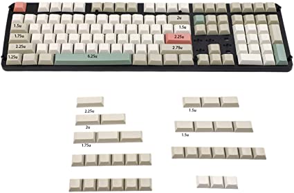 YMDK 143 DSA Blank 9009 Retro PBT Full Keyset for MX Mechanical Keyboard Filco Ducky 104 TKL 61 KBD75 Kira96 YMD96 XD64 Tada68 (143 Blank No Legend)(Only Keycap)