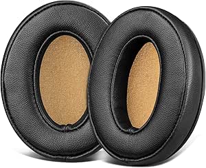 SOULWIT Replacement Ear Pads for Sennheiser Momentum 2.0 (Momentum 2, M2)/HD1 Wireless Over/Around Ear Headphones, Ear Pads Cushions with Noise Isolation Memory Foam - Mo2 LS Black