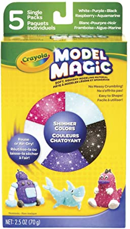 Crayola Model Magic, 5 Shimmer, 2.5, Gift for Kids, 5 oz, Assorted Color