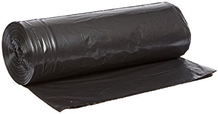Aluf Plastics RL-3858H T-Tough Roll pack Low Density Repro Blend Star Seal Coreless Rolls Bag, 55-60 Gallon Capacity, 58" Length x 38" Width, H Strength, Black (Pack of 100)