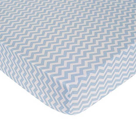 Carter's Zig Zag Crib Fitted Sheet, Blue (Discontinued by Manufacturer)