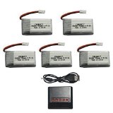 OBBEY 5pcs 37v 750mah 25c Lipo Battery with X5 Charger for Syma X5A X5C X5C-1 X5SC X5SW CX-30W RC Quadcopter Free Shipping