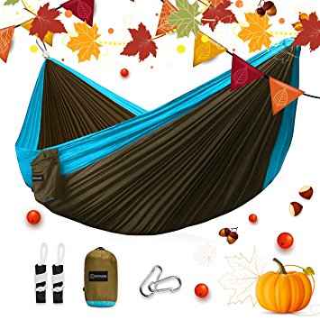 Portable Hammock - Double Camping Hammock, Best Hammock for Travel, Beach, Outdoor, Garden