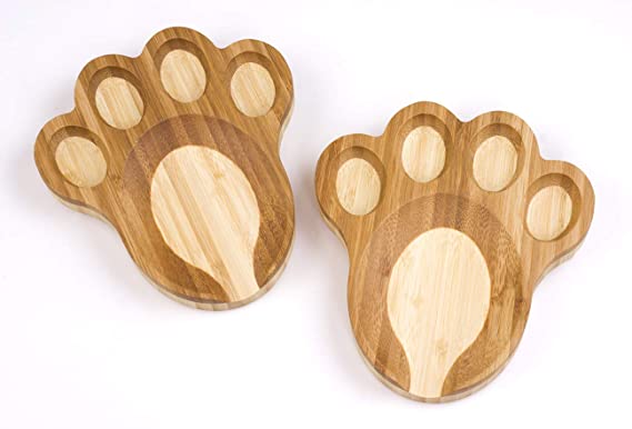Toughard Cutie Paw Bamboo Spoon Rest, Unique Design Wooden Spoon Holder for Multiple Kitchen Cooking Utensils, Premium Quality Holder for Spoons, Spatulas, Ladles, Teaspoons & Kitchen Stove