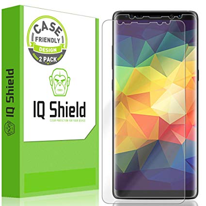 Galaxy Note 8 Screen Protector [2-Pack][Case Friendly][Ultimate], IQ Shield LiQuidSkin Full Coverage Screen Protector for Galaxy Note 8 [S Pen Compatible] HD Clear Anti-Bubble Film