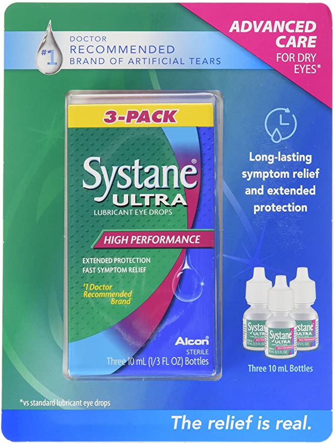 SYSTANE ALCON Ultra Lubricant Eye Drops 3 X 10 ML, 30 Milliliter