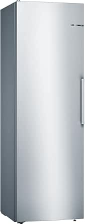 Bosch Home & Kitchen Appliances KSV36VLEP Serie 4 Freestanding Fridge with SuperCooling Function, LED Lights, EasyAccess Shelf, FreshSense sensors, 186 x 60 cm, Inox-look