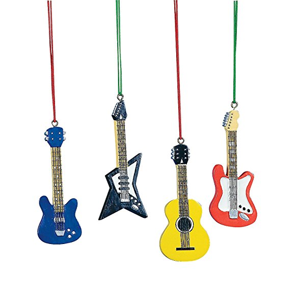 Set of 4 GUITAR ORNAMENTS BASS Electric ACCOUSTIC styles
