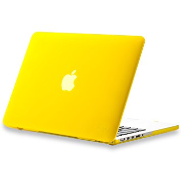 Kuzy - Retina 13-Inch YELLOW Rubberized Hard Case for MacBook Pro 13.3" with Retina Display A1502 / A1425 (NEWEST VERSION) Shell Cover - YELLOW