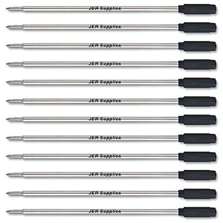 12 x Cross Compatible 8513 Ballpoint Pen Refills BLACK or BLUE (medium point) (Black Ink)