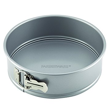 Farberware 46406 Nonstick Bakeware Round Springform Pan, 9", Light Gray