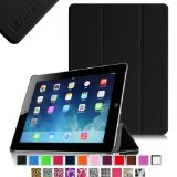 Fintie SmartShell Case for Apple iPad 4th Generation with Retina Display iPad 3 and iPad 2 Ultra Slim Lightweight Stand with Smart Cover Auto Wake  Sleep - Black