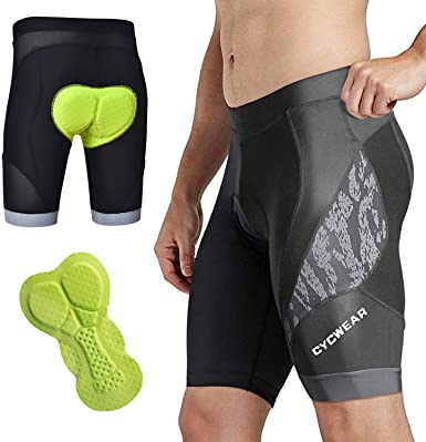 “N/A” CYCWEAR Men's Cycling Shorts Padded Bike Shorts MTB Pants Breathable Quick-Dry Tights for Outdoor Indoor Sport
